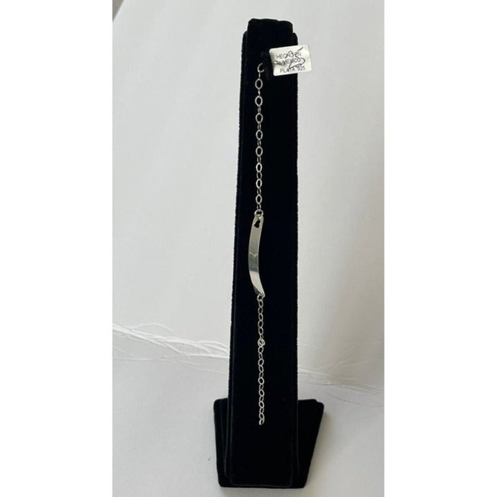 .925 silver bangle with heart